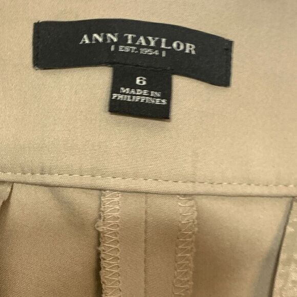 Ann Taylor Women's Side Zip Flat Front Mid-Rise Straight Leg Dress Pants Size 6 - Picture 5 of 6